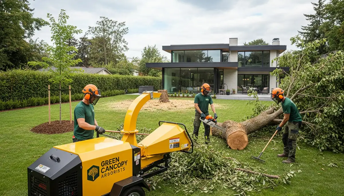 Professional landscaping and tree removal service crew in Wilmington, NC