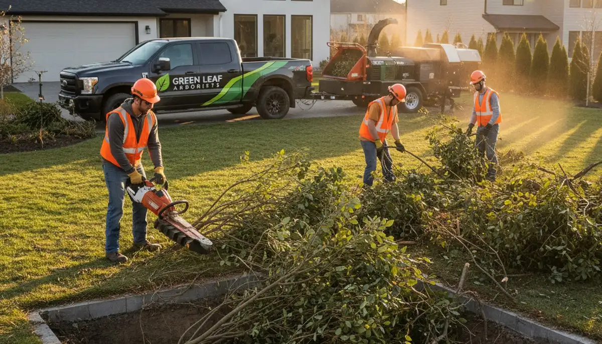 Professional shrub removal service in Wilmington, NC clearing overgrown bushes for yard improvement