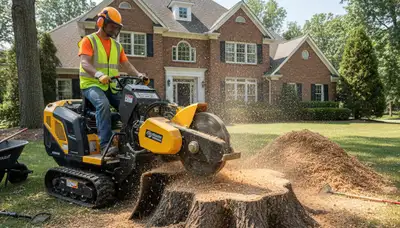 Professional stump grinding for homeowners in Hampstead near Wilmington, NC by local tree removal experts
